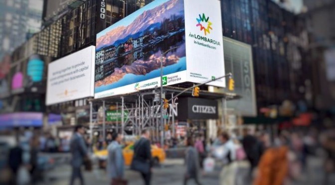 TURISMO: LOMBARDIA SUGLI SCHERMI DI TIMES SQUARE A NEW YORK